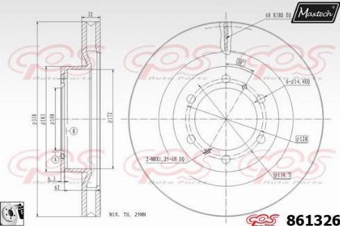 Maxtech 861326.0080 - Kočioni disk www.molydon.hr