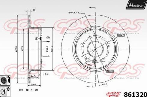 Maxtech 861320.6060 - Kočioni disk www.molydon.hr