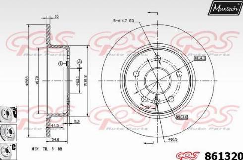 Maxtech 861320.6880 - Kočioni disk www.molydon.hr