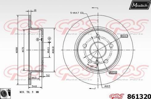 Maxtech 861320.0060 - Kočioni disk www.molydon.hr