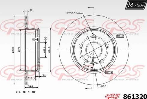 Maxtech 861320.0000 - Kočioni disk www.molydon.hr