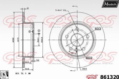 Maxtech 861320.0080 - Kočioni disk www.molydon.hr