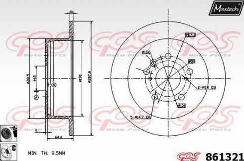 Maxtech 861321.6060 - Kočioni disk www.molydon.hr