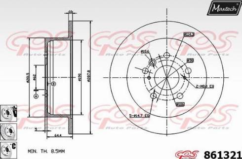 Maxtech 861321.6880 - Kočioni disk www.molydon.hr