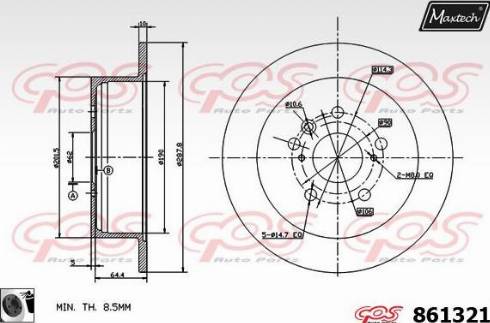 Maxtech 861321.0060 - Kočioni disk www.molydon.hr