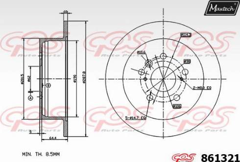 Maxtech 861321.0000 - Kočioni disk www.molydon.hr