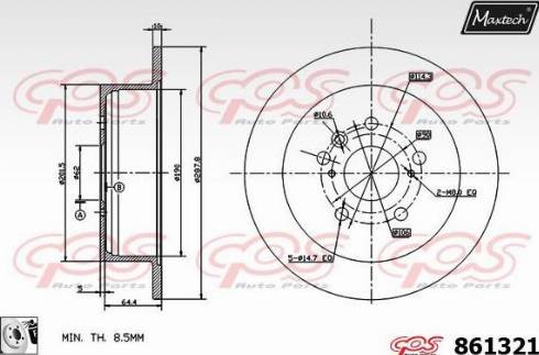 Maxtech 861321.0080 - Kočioni disk www.molydon.hr