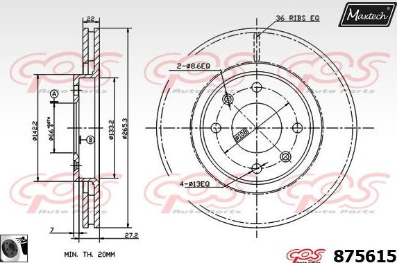 Maxtech 861321 - Kočioni disk www.molydon.hr