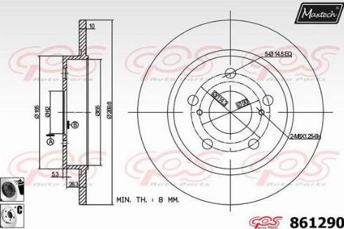 Maxtech 861290.6060 - Kočioni disk www.molydon.hr