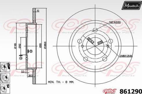 Maxtech 861290.6880 - Kočioni disk www.molydon.hr