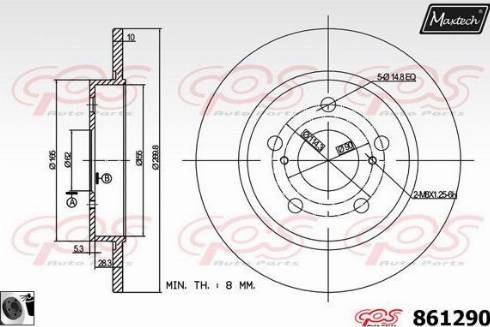 Maxtech 861290.0060 - Kočioni disk www.molydon.hr