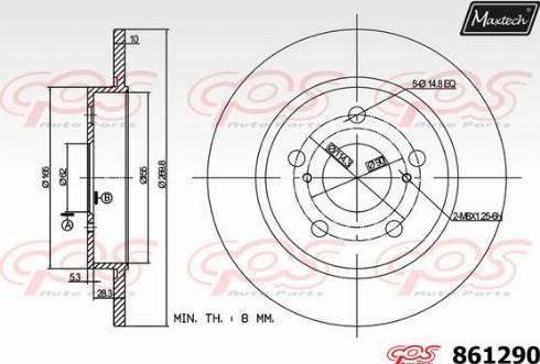 Maxtech 861290.0000 - Kočioni disk www.molydon.hr