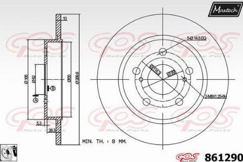 Maxtech 861290.0080 - Kočioni disk www.molydon.hr