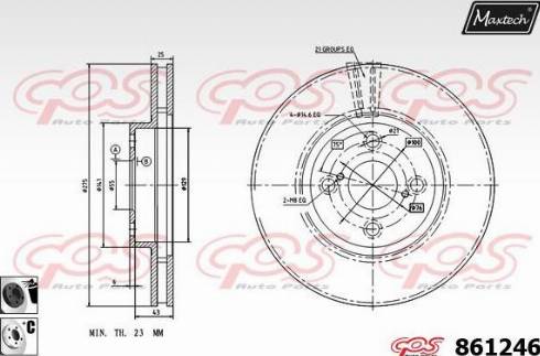 Maxtech 861246.6060 - Kočioni disk www.molydon.hr