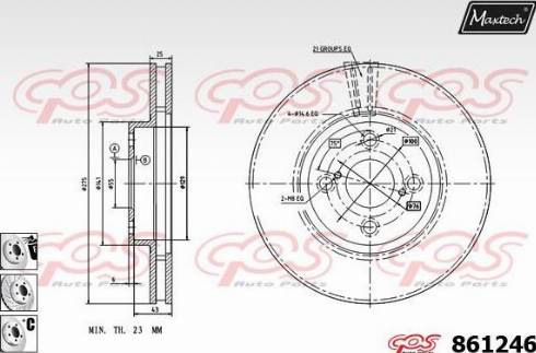 Maxtech 861246.6880 - Kočioni disk www.molydon.hr