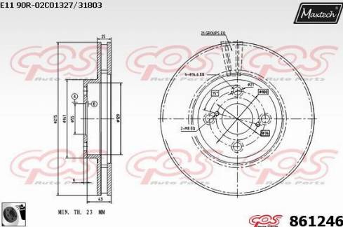 Maxtech 861246.0060 - Kočioni disk www.molydon.hr