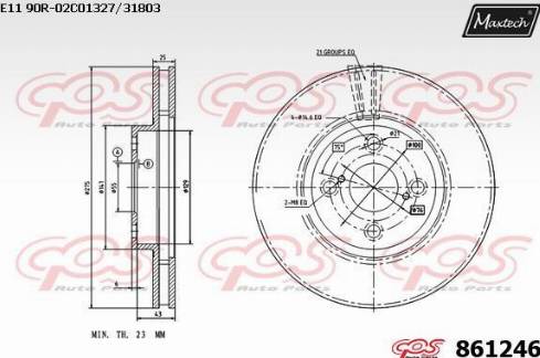 Maxtech 861246.0000 - Kočioni disk www.molydon.hr