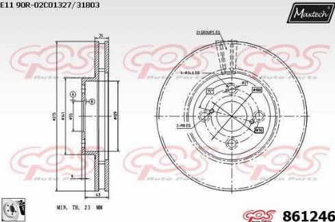 Maxtech 861246.0080 - Kočioni disk www.molydon.hr