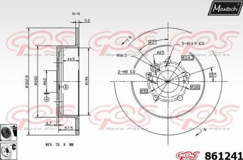 Maxtech 861241.6060 - Kočioni disk www.molydon.hr