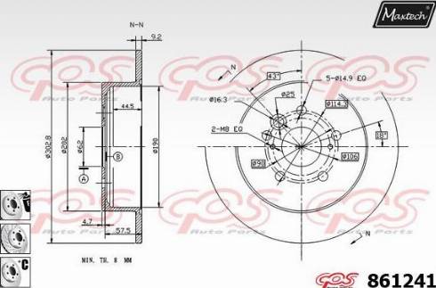 Maxtech 861241.6980 - Kočioni disk www.molydon.hr