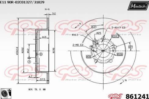 Maxtech 861241.0060 - Kočioni disk www.molydon.hr