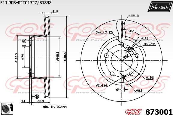 Maxtech 861241 - Kočioni disk www.molydon.hr