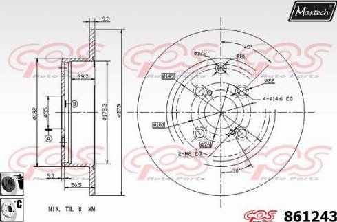 Maxtech 861243.6060 - Kočioni disk www.molydon.hr