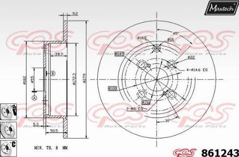 Maxtech 861243.6880 - Kočioni disk www.molydon.hr