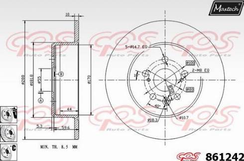 Maxtech 861242.6880 - Kočioni disk www.molydon.hr