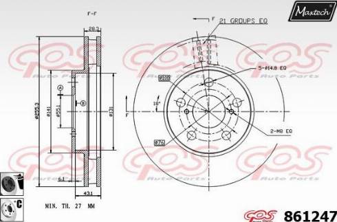 Maxtech 861247.6060 - Kočioni disk www.molydon.hr