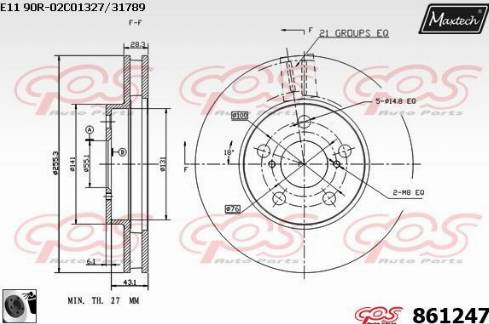 Maxtech 861247.0060 - Kočioni disk www.molydon.hr