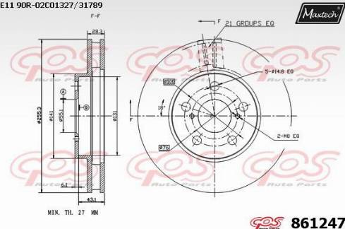 Maxtech 861247.0000 - Kočioni disk www.molydon.hr