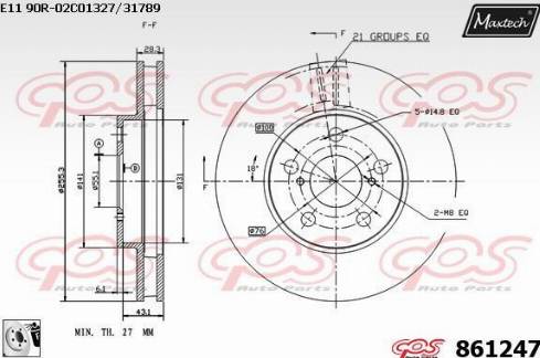 Maxtech 861247.0080 - Kočioni disk www.molydon.hr