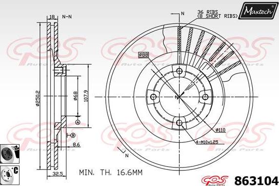 Maxtech 861247 - Kočioni disk www.molydon.hr