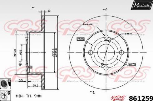 Maxtech 861259.6060 - Kočioni disk www.molydon.hr