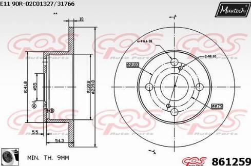 Maxtech 861259.0060 - Kočioni disk www.molydon.hr