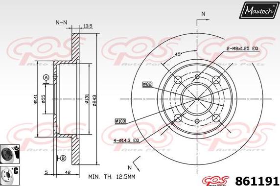 Maxtech 861259 - Kočioni disk www.molydon.hr