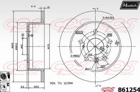 Maxtech 861254.6060 - Kočioni disk www.molydon.hr