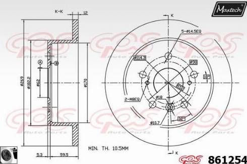 Maxtech 861254.0060 - Kočioni disk www.molydon.hr