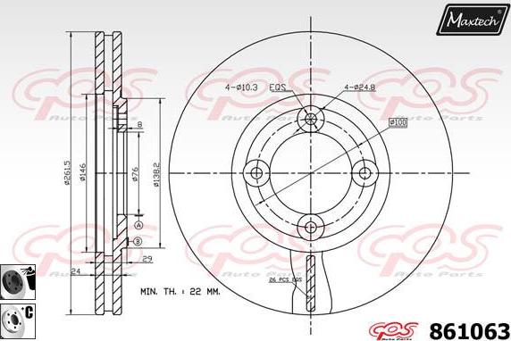 Maxtech 861254 - Kočioni disk www.molydon.hr