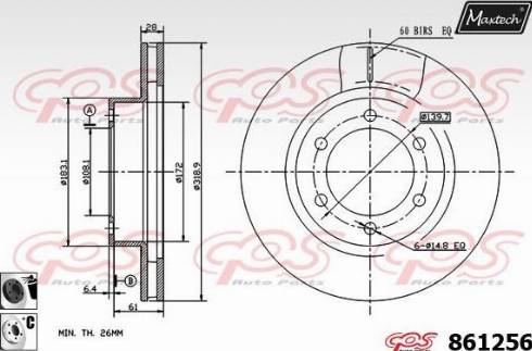 Maxtech 861256.6060 - Kočioni disk www.molydon.hr