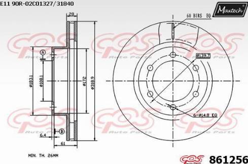 Maxtech 861256.0000 - Kočioni disk www.molydon.hr