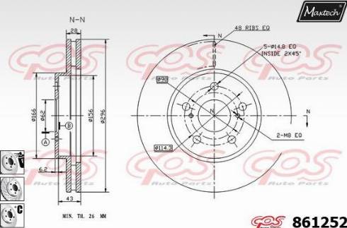 Maxtech 861252.6980 - Kočioni disk www.molydon.hr