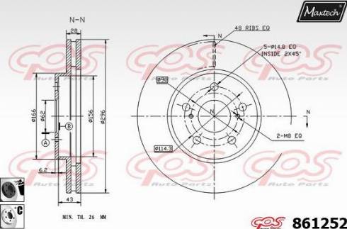 Maxtech 861252.6060 - Kočioni disk www.molydon.hr