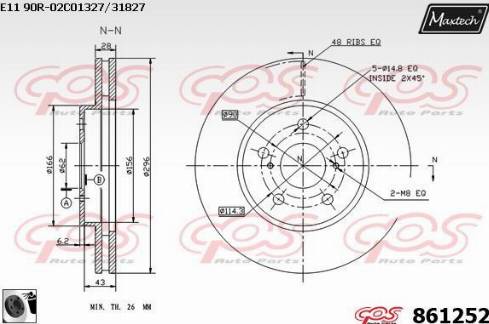 Maxtech 861252.0060 - Kočioni disk www.molydon.hr