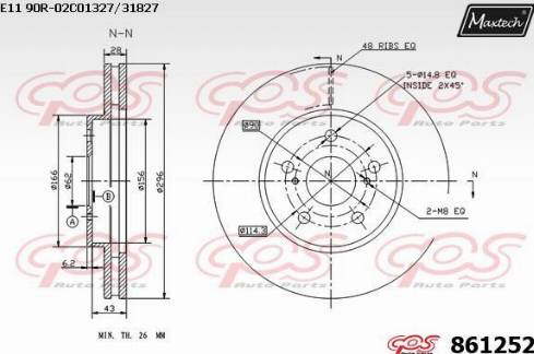 Maxtech 861252.0000 - Kočioni disk www.molydon.hr