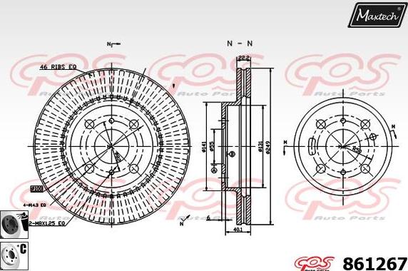 Maxtech 861252 - Kočioni disk www.molydon.hr