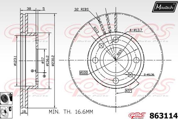 Maxtech 861264 - Kočioni disk www.molydon.hr