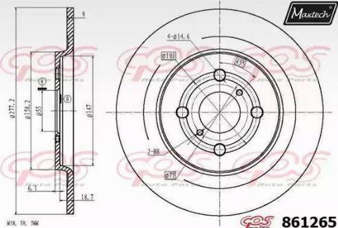 Maxtech 861265.6980 - Kočioni disk www.molydon.hr