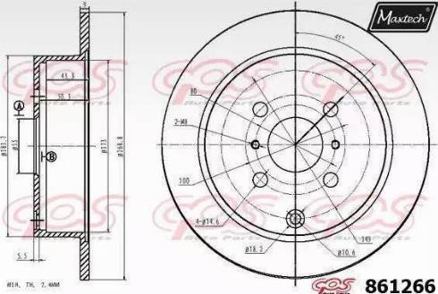 Maxtech 861266.6880 - Kočioni disk www.molydon.hr